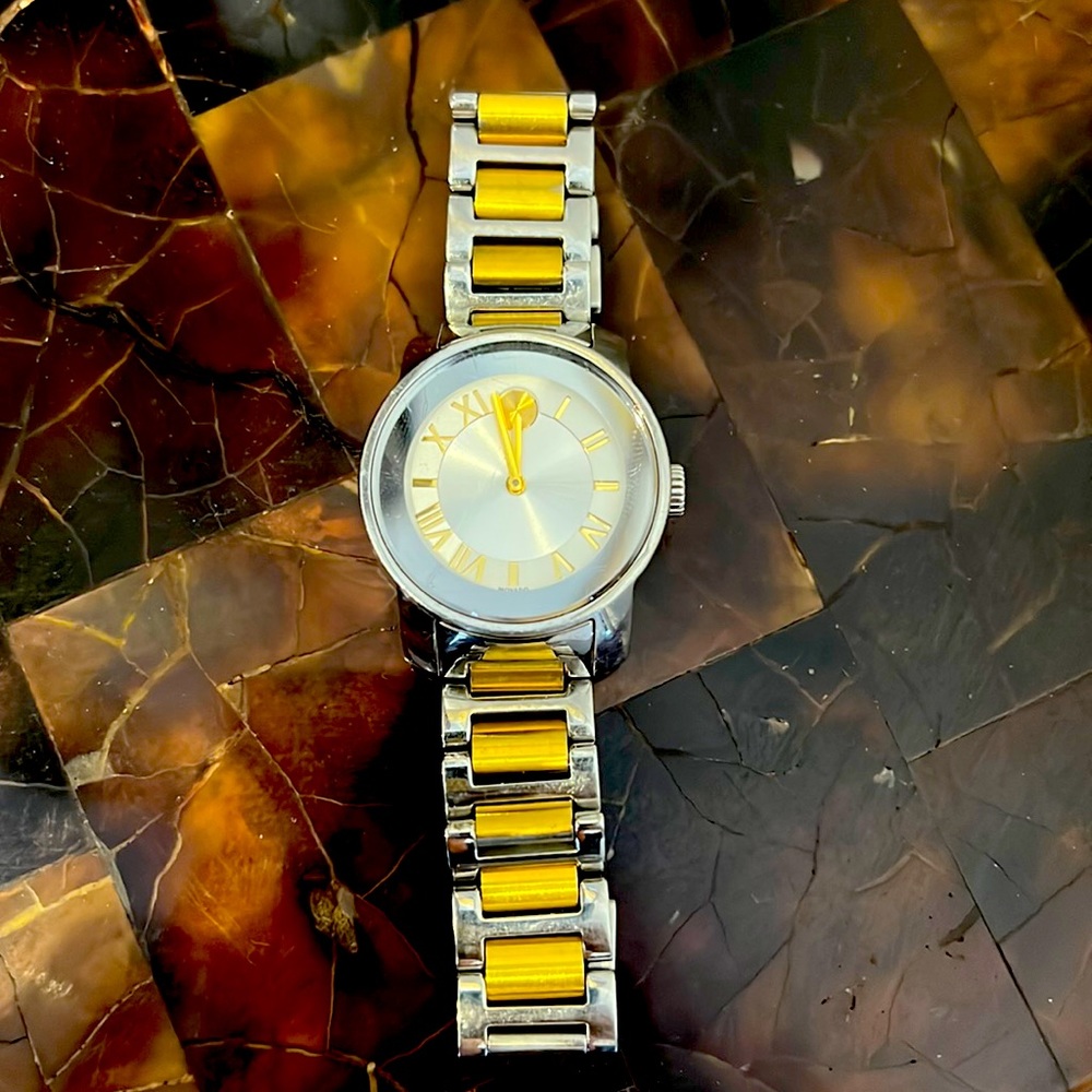 Movado Bold Watch in Silver/Gold